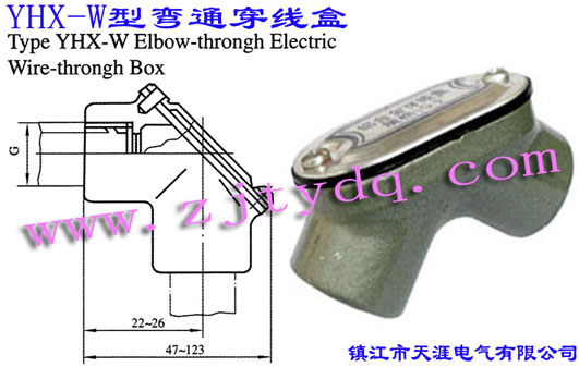 YHX-W�͏�ͨ������Type YHX-W Elbow-through Electric Wire-through Box